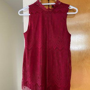 Red nylon lining dress shirt